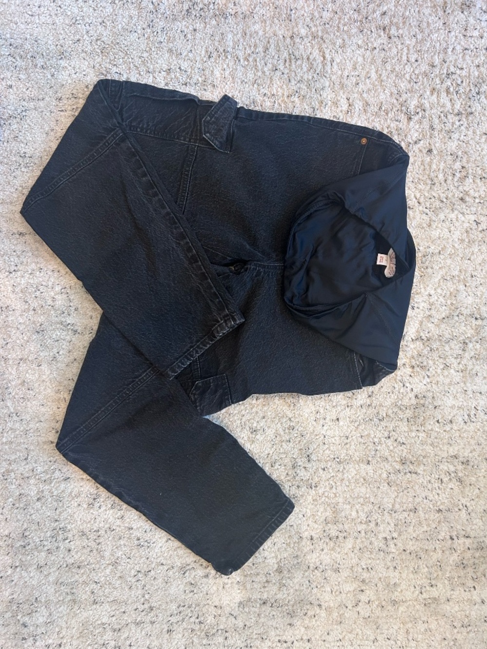 Black Straight Maternity Cargo Jeans